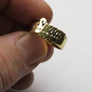 14k Gold Name Ring SUSAN Hand Made